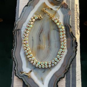 **RARE** J. Crew Multi-Strand Iridescent Crystal Brûlée Necklace